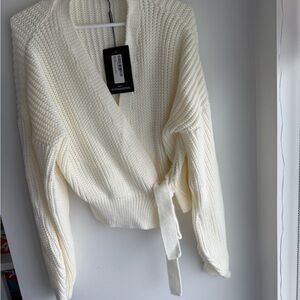 PrettyLittleThing Cream Knit Cardigan